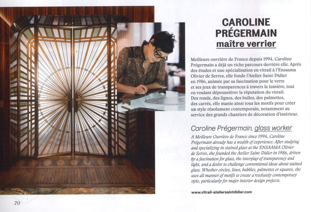 Article sur Caroline Prégermain dans le magazine AD