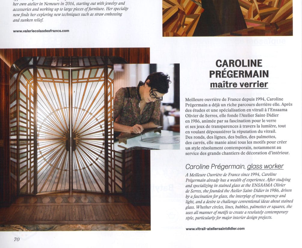 Article sur Caroline Prégermain dans le magazine AD